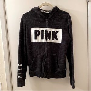 PINK by Victoria’s Secret Dark Gray Marled Zip Up